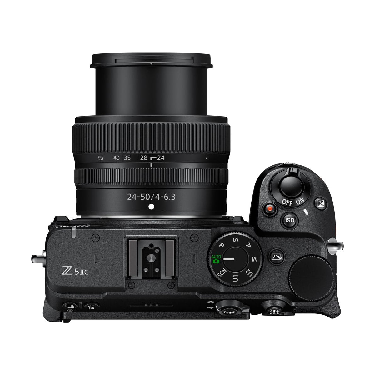 Nikon Z5 IIC Mirrorless Camera Body w/ NIKKOR Z 24-50mm f/4-6.3 VR Lens (Black) — top view