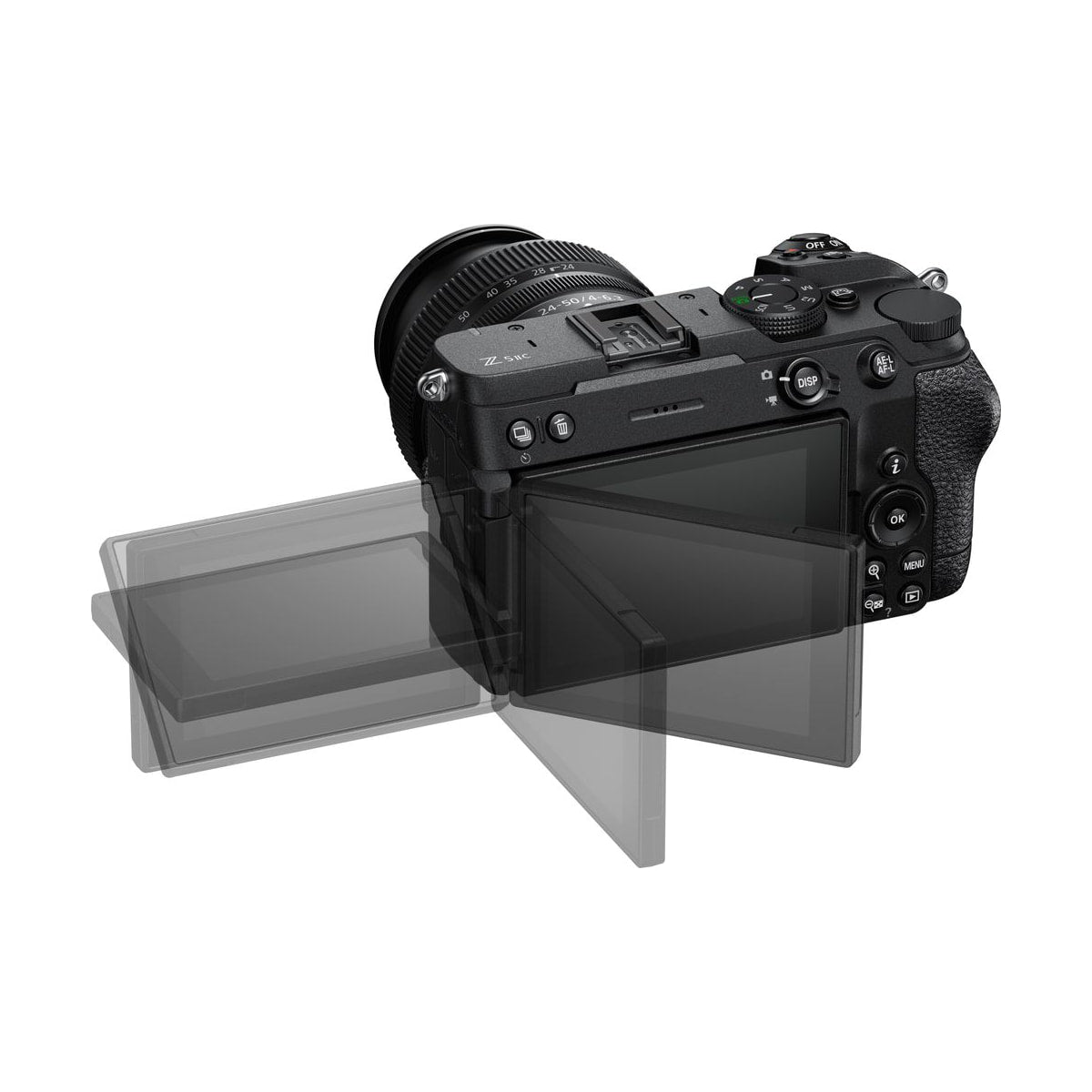 Nikon Z5 IIC Mirrorless Camera Body w/ NIKKOR Z 24-50mm f/4-6.3 VR Lens (Black) — top view