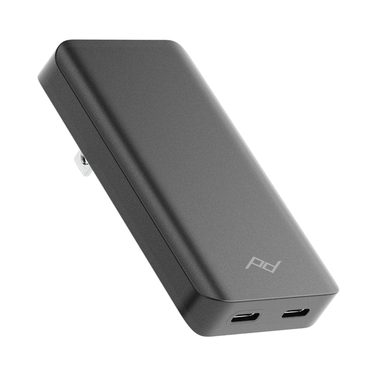 Peak Design Dual Slim Charger — angled front view with two usb c ports view