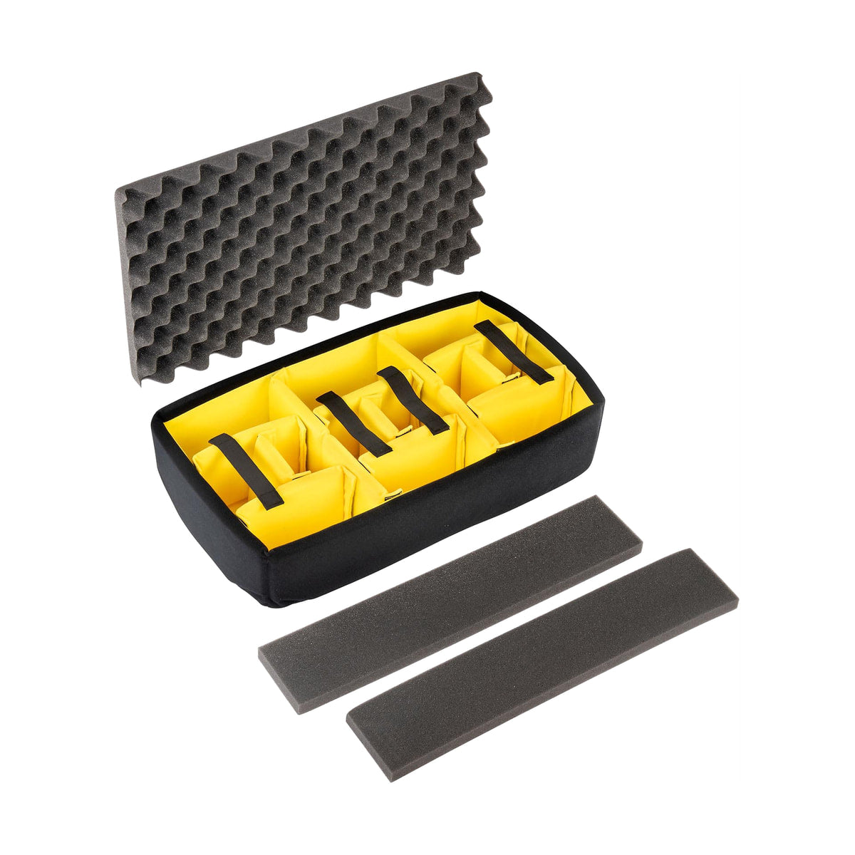 Pelican Padded Divider Set for 1535 Air/1510/SKB 2011-7 Case — open padded divider set with foam pieces view