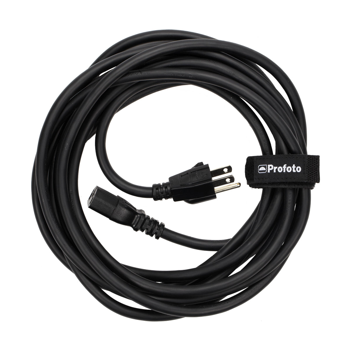 Profoto Power Cable C13 5m (D1/D2) — coiled power cable with us plug and c13 connector view