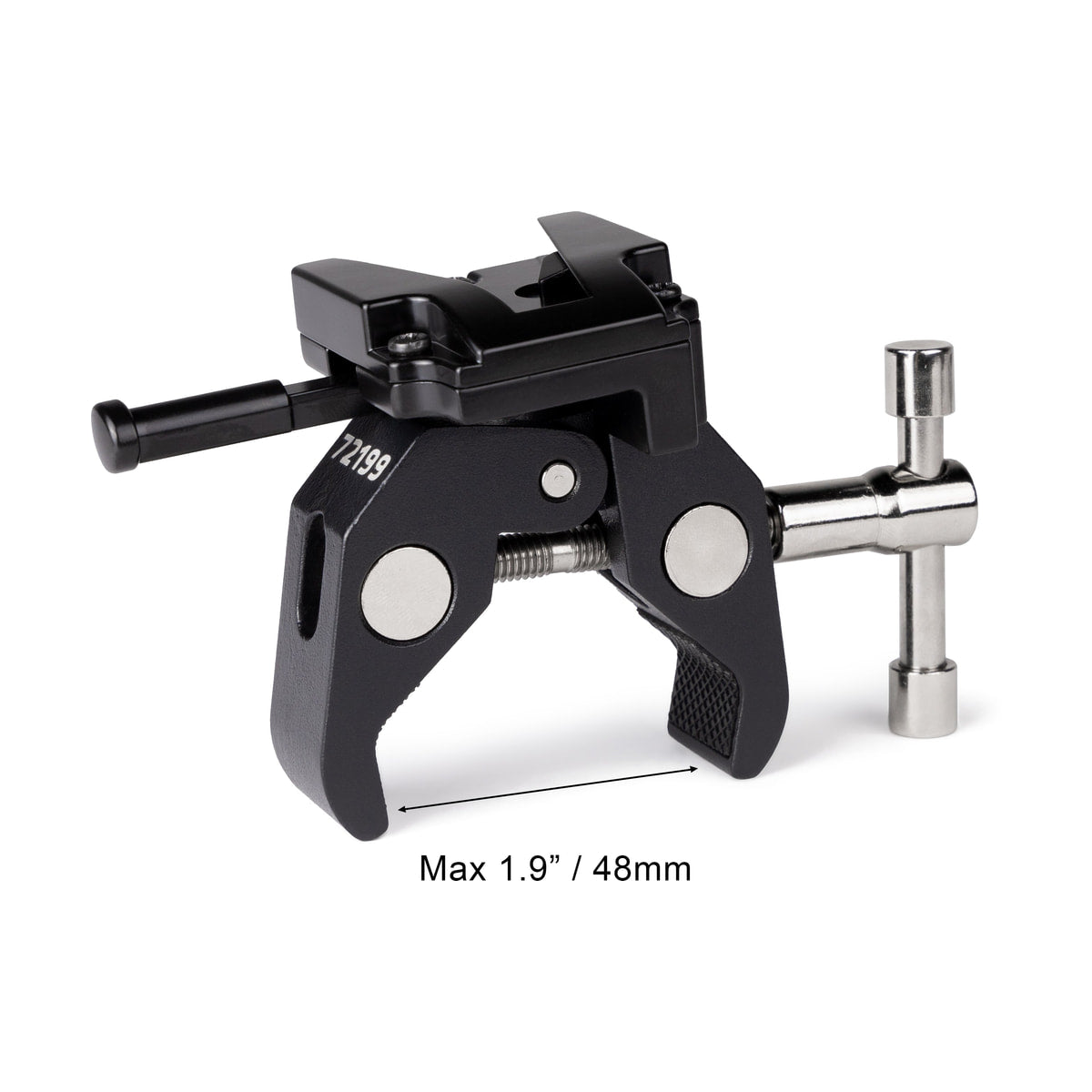ProMaster V-Mount Clamp — clamp opening measurement view view