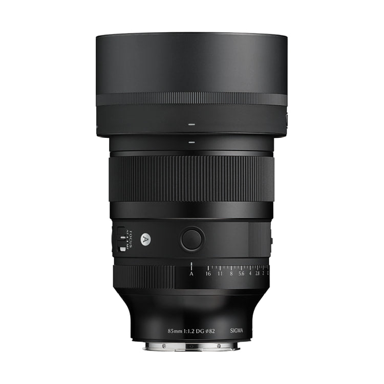 Sigma 85mm f/1.2 Art DG Lens for Sony FE — side view with focus controls view