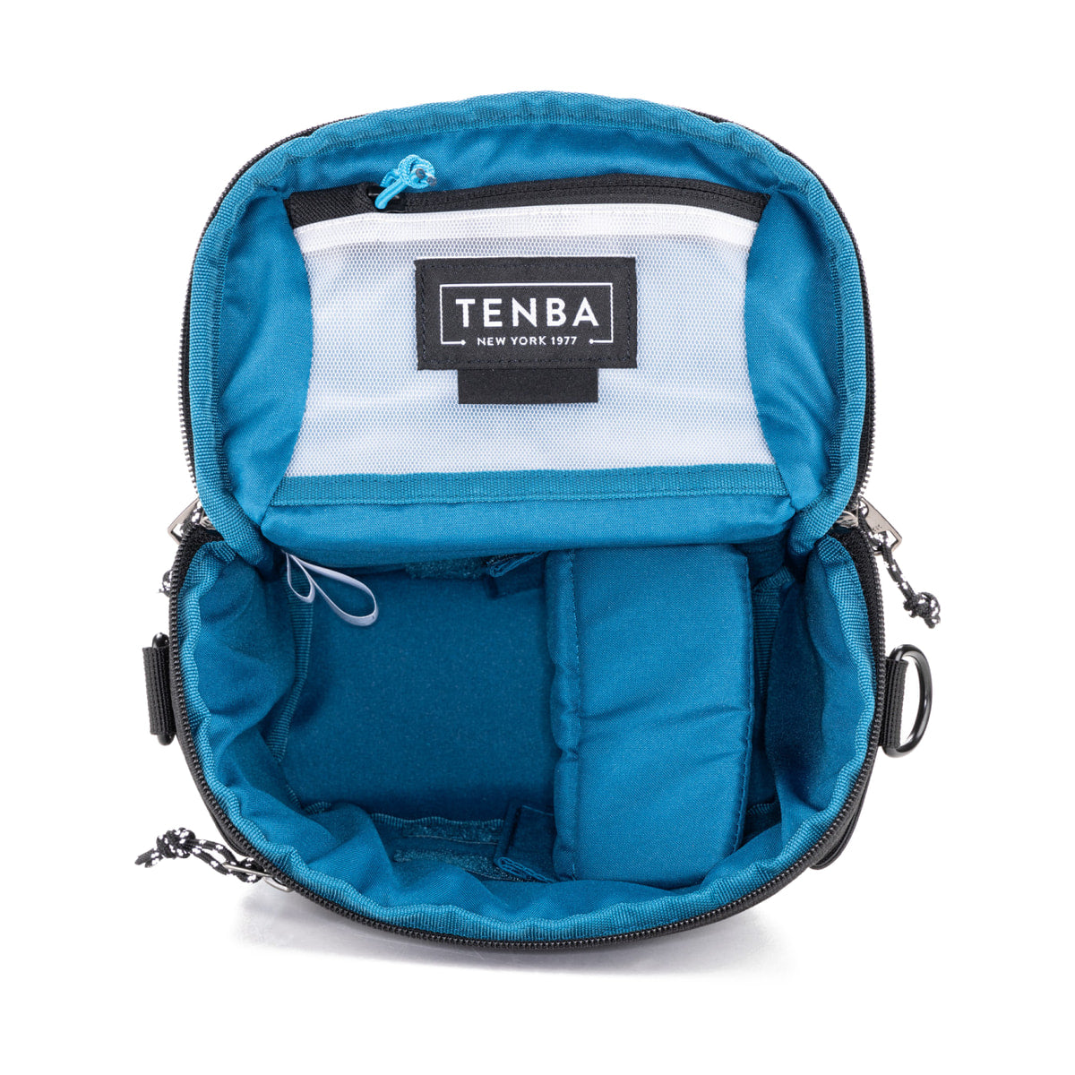 Tenba Skyline v2 7 Shoulder Bag (Black) — open interior view view