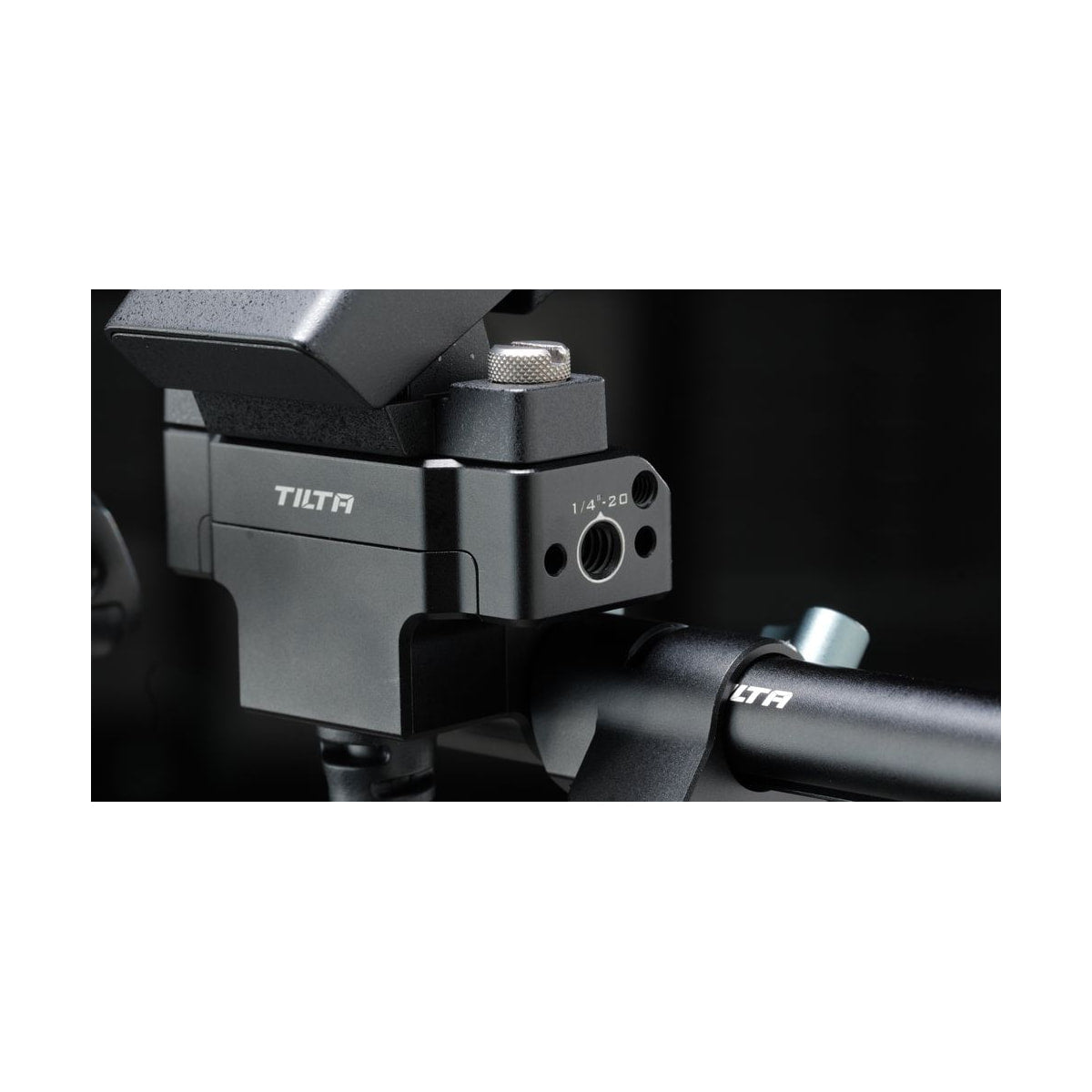 Tilta EVF Extension Kit for Sony FX5 — close up of evf kit hardware view