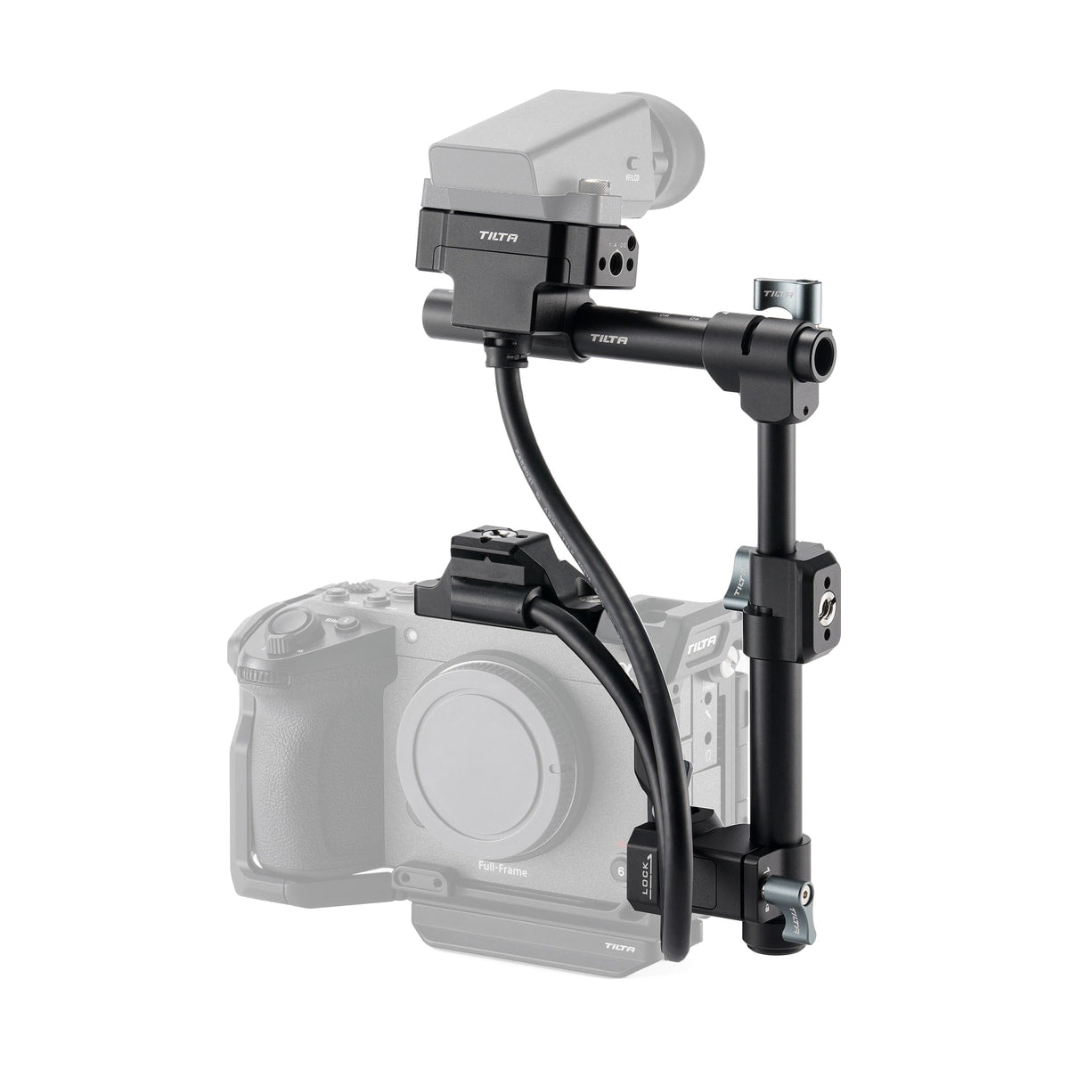 Tilta EVF Extension Kit for Sony FX5 — evf kit mounted on a camera view