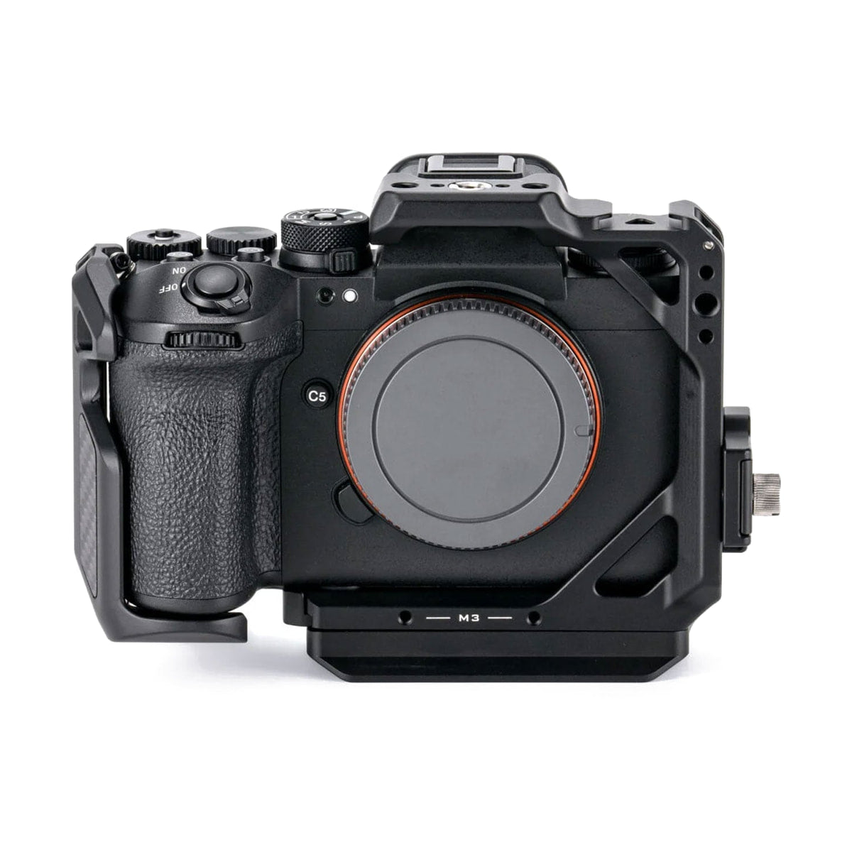Tilta Full Camera Cage for Sony A1 II and A9 III — front view of cage installed on camera body view