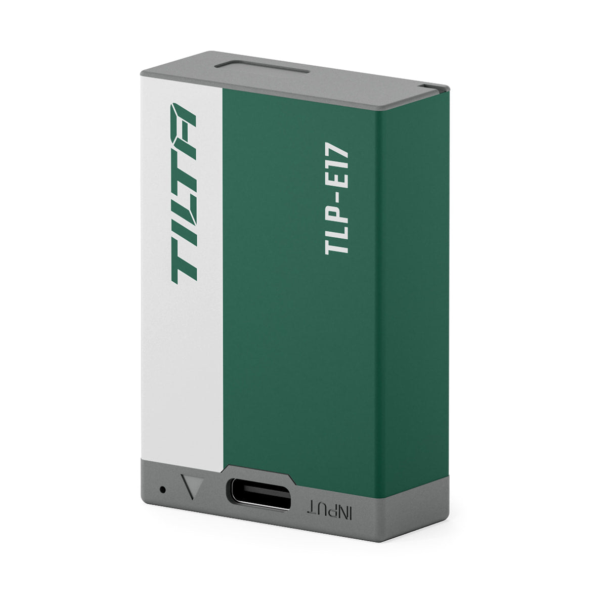 Tilta LP-E17 Battery with USB-C Charging (950mAh) — front angle with usb c input view