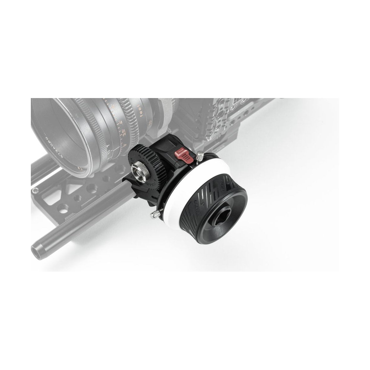 Tilta Pocket Follow Focus — follow focus detail on camera rig view