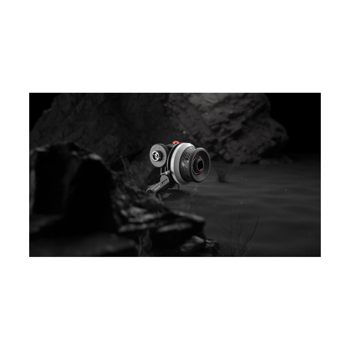 Tilta Pocket Follow Focus — follow focus on camera in use view