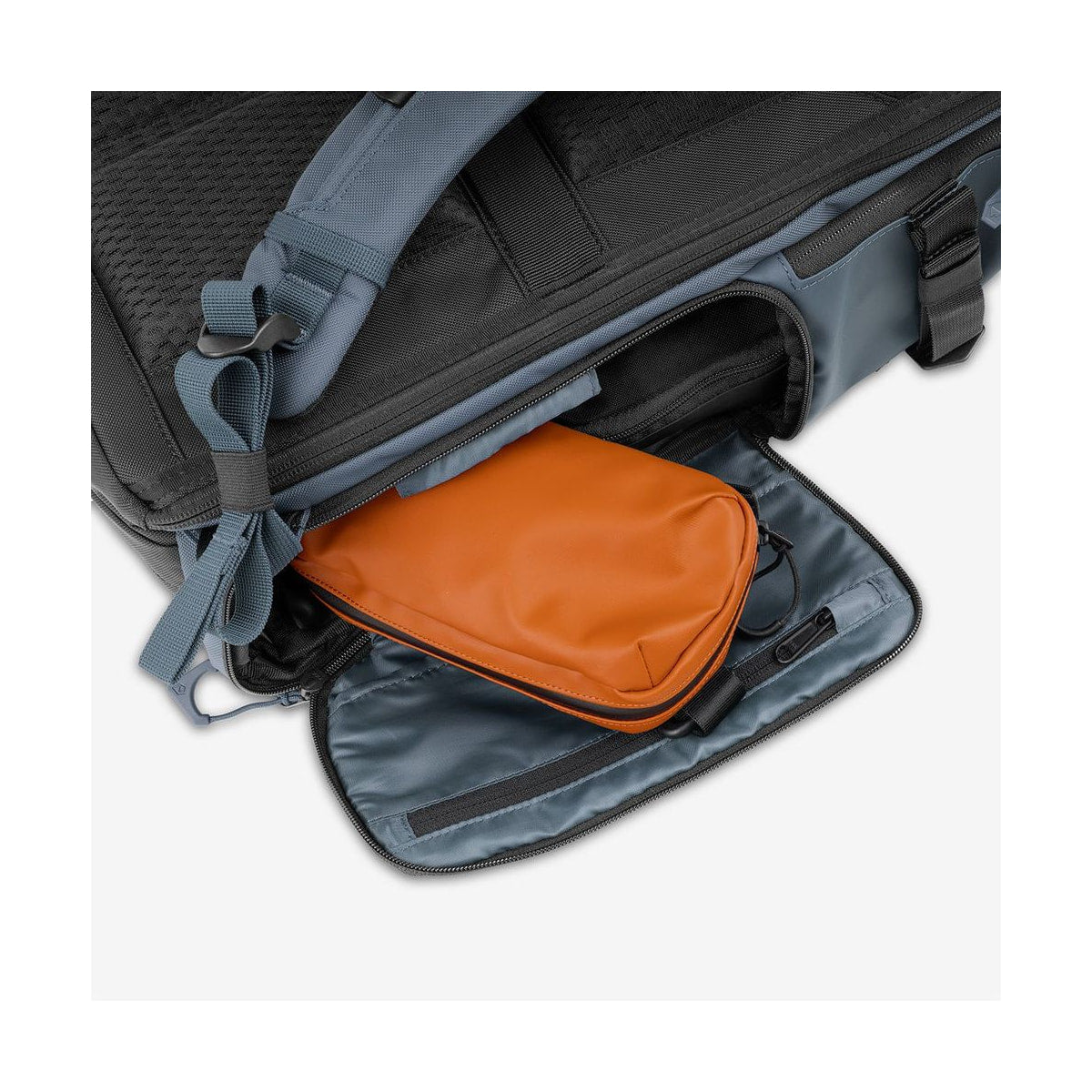 WANDRD PRVKE 21 V4 Backpack w/Photo Bundle (Aegean Blue) — side access view view