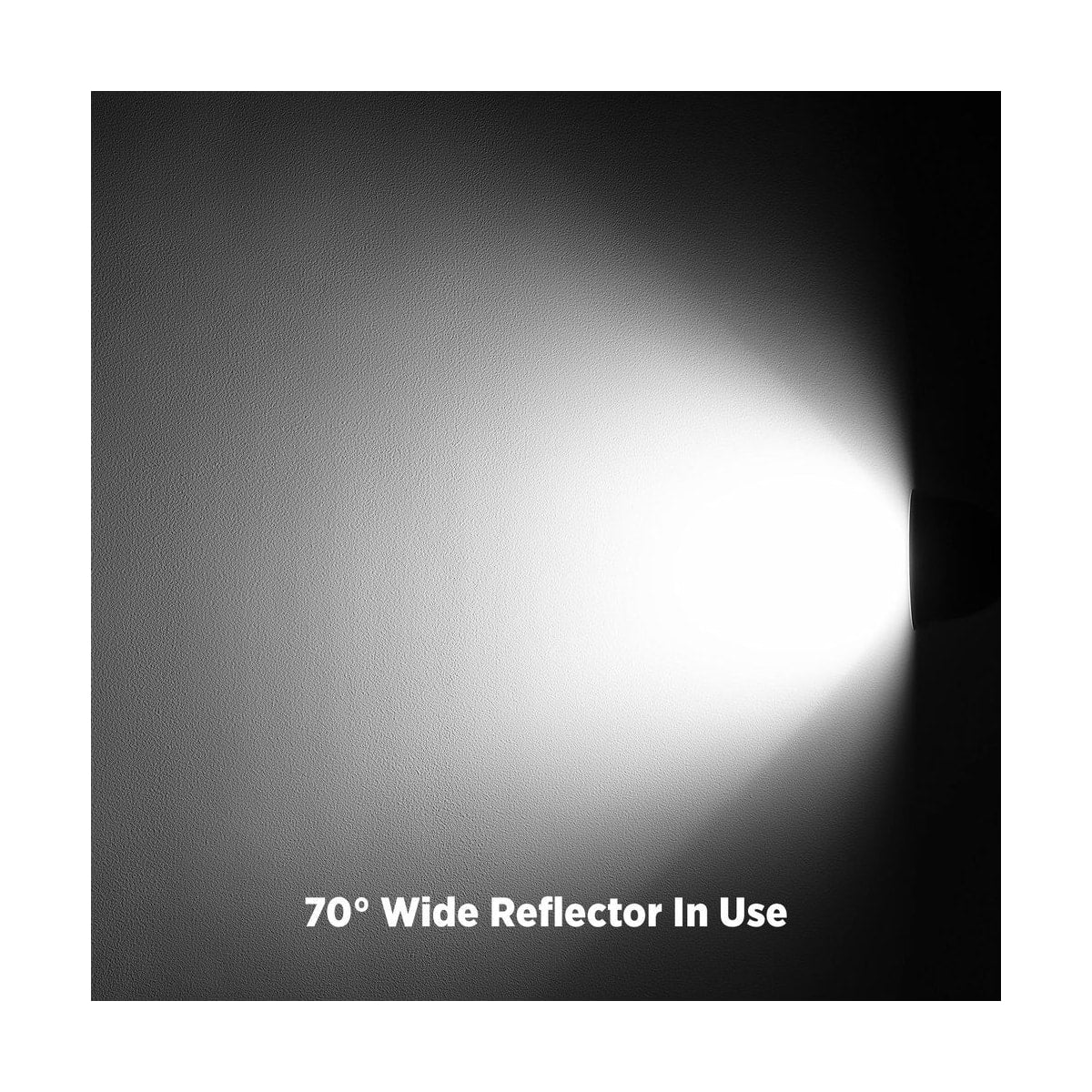 Westcott 70-Degree Wide Reflector with Honeycomb Grids (Bowens Mount) — bare reflector side light pattern diagram view