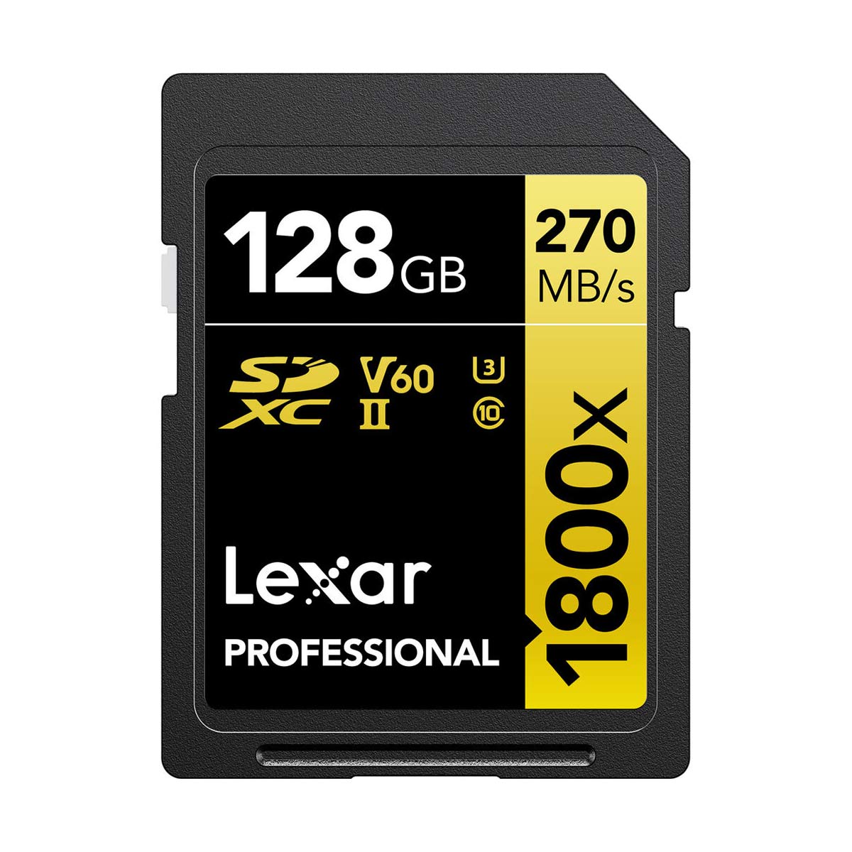 Lexar 128GB Professional 1800x UHS-II V60 SDXC Memory Card