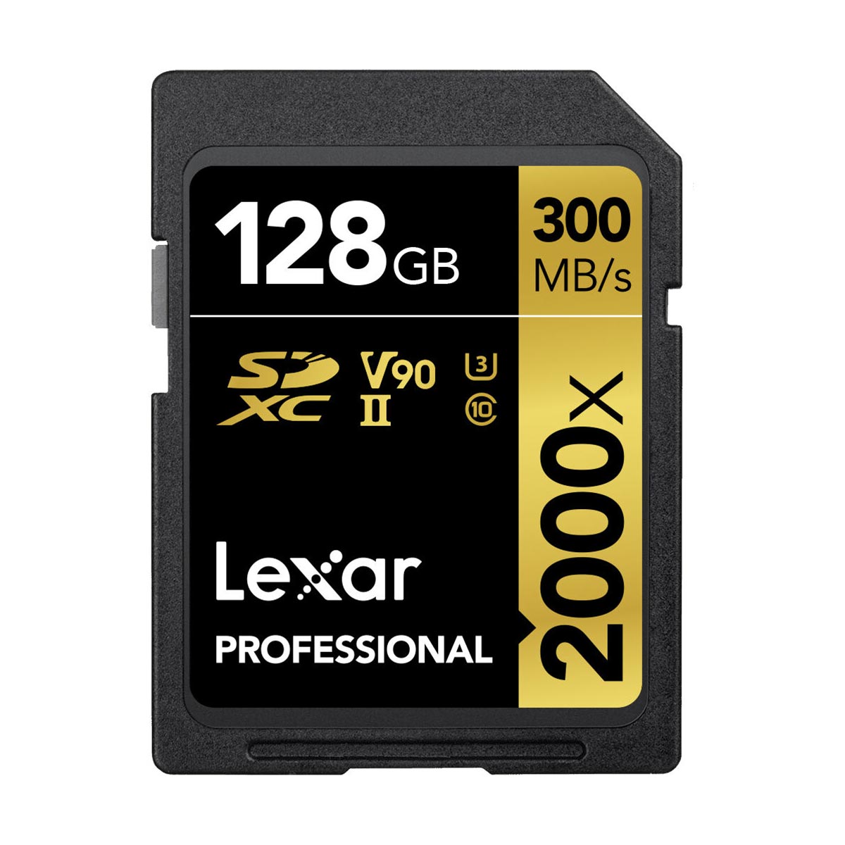 Lexar 128GB Professional 2000x UHS-II V90 SDXC Memory Card