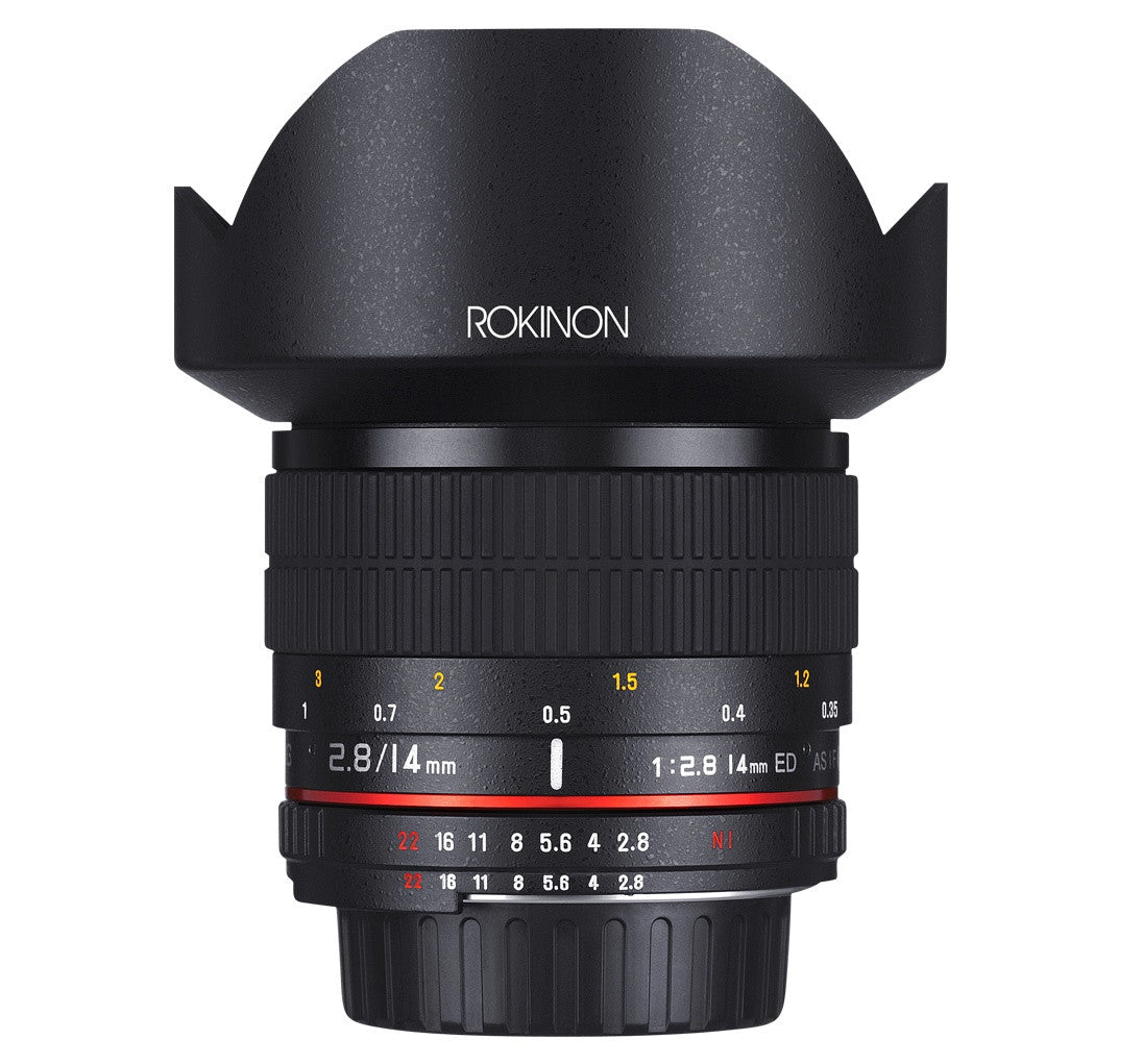 Rokinon 14mm Ultra Wide Angle f2/8 IF ED UMC Lens for Canon, lenses slr lenses, Rokinon - Pictureline  - 1