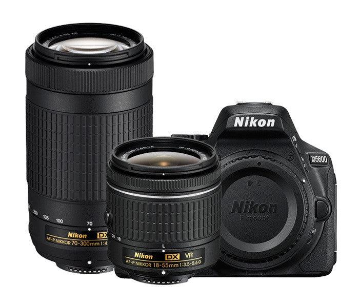 Nikon D5600 Dual Lens Camera Kit w/18-55mm VR II & 55-300mm VR Lens, camera dslr cameras, Nikon - Pictureline  - 1