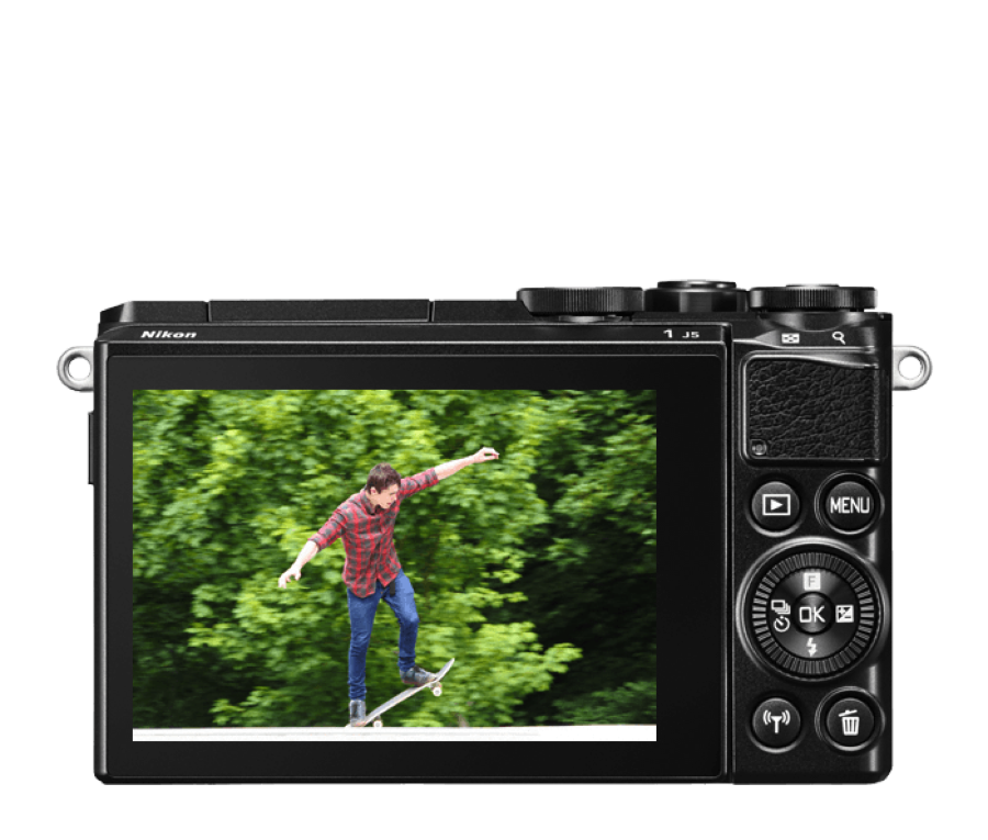 Nikon 1 J5 Digital Camera with 10-30mm Lens Black, camera mirrorless cameras, Nikon - Pictureline  - 2