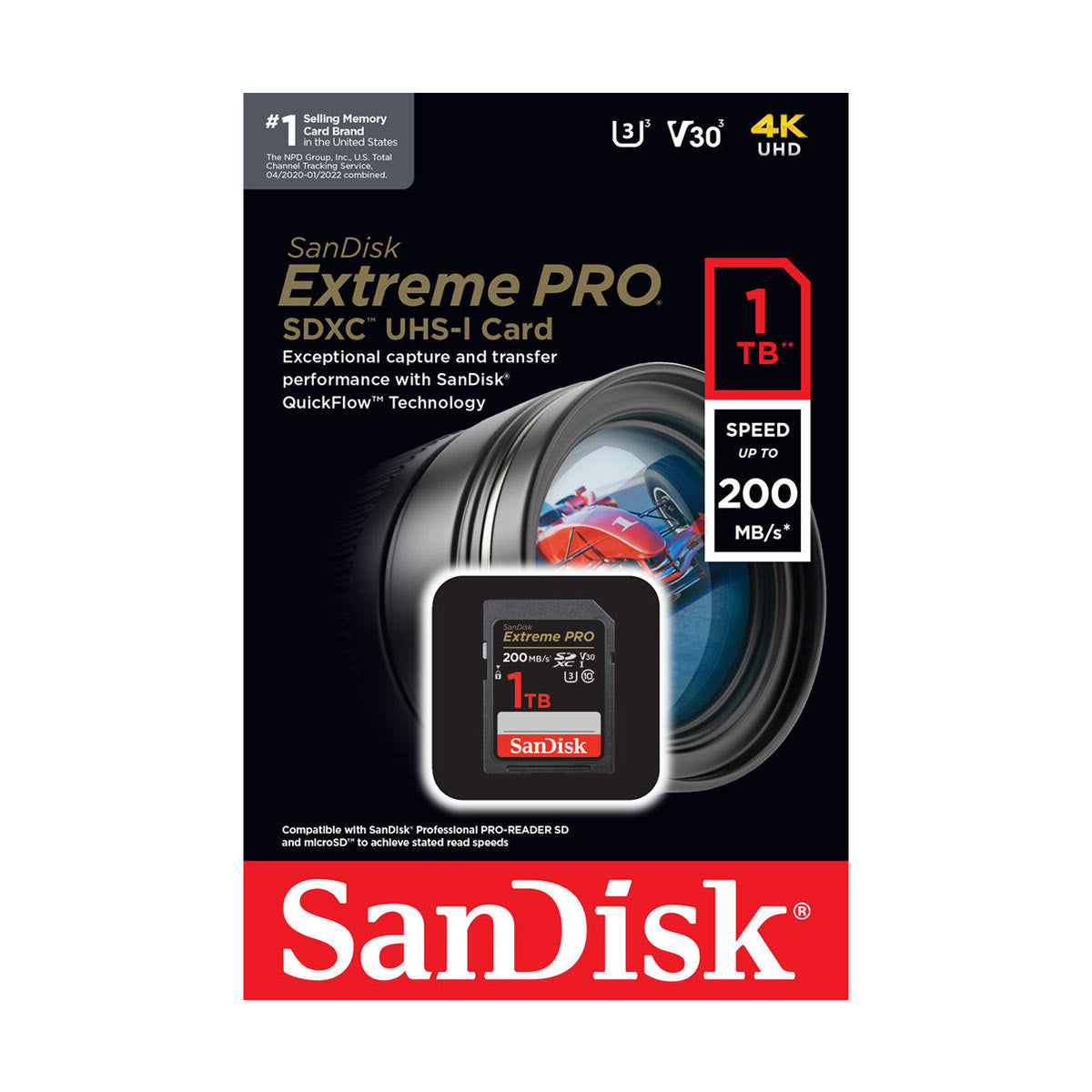 sandisk - extreme pro 64gb microsdxc uhs-i class u-1 memory card