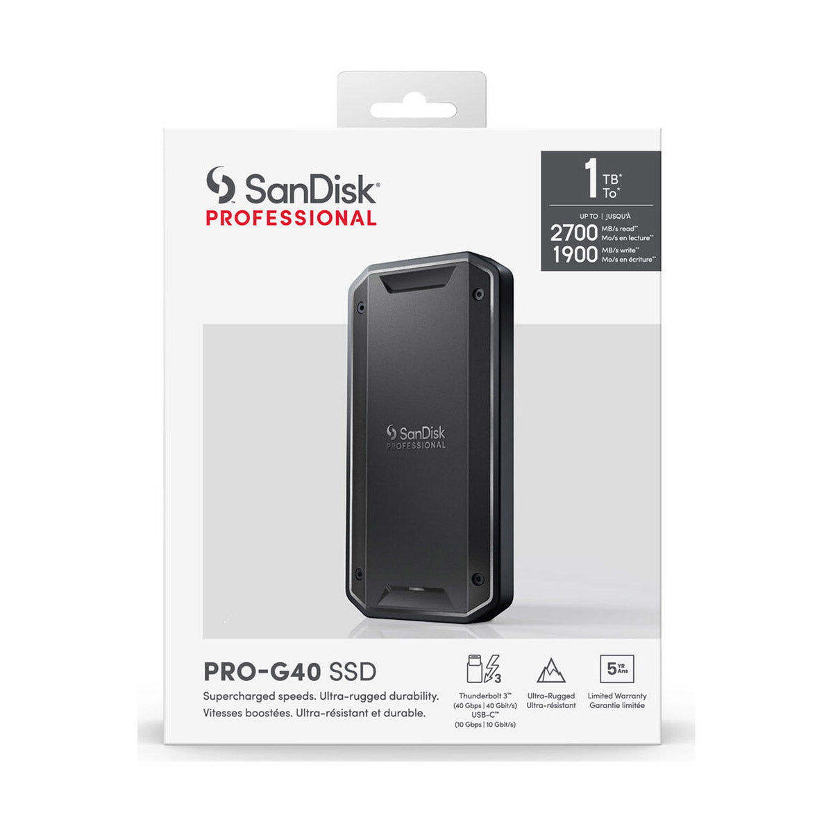 Bytte bølge Vi ses i morgen SanDisk Professional 1TB PRO-G40 SSD Thunderbolt 3/USB-C