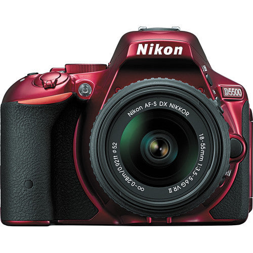 Nikon D5500 DX Digital SLR Camera w/ 18-55mm DX VR II Lens Red, discontinued, Nikon - Pictureline  - 1