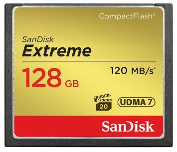 SanDisk Extreme 128GB CF Memory Card 120MB/s, camera memory cards, SanDisk - Pictureline 