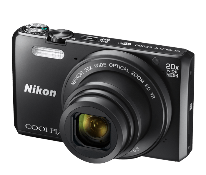 Nikon Coolpix S7000 Digital Camera Black, camera point & shoot cameras, Nikon - Pictureline  - 2