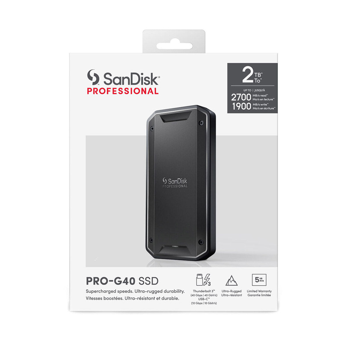 SanDisk Professional 2TB PRO-G40 SSD Thunderbolt 3/USB-C