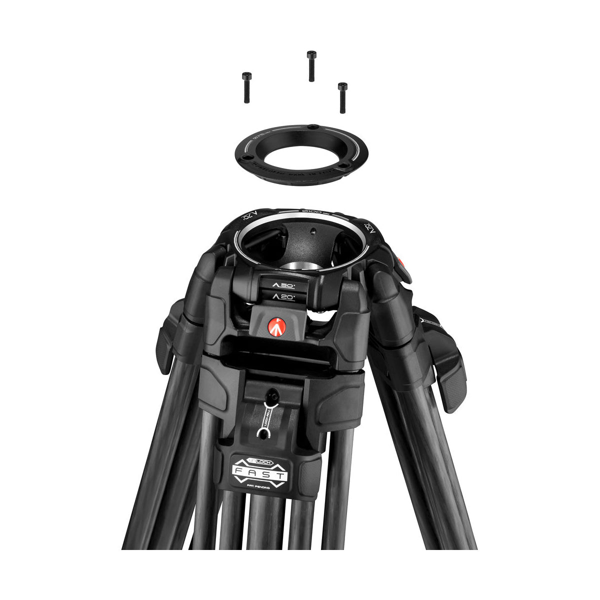 Manfrotto MVK612TWINFCUS Kit with Nitrotech 612 Fluid Head and 645 Fast Twin Leg Carbon Fiber Tripod & Bag