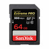 SanDisk 64GB Extreme PRO UHS-II SDXC (V90) Memory Card 300 MB/s