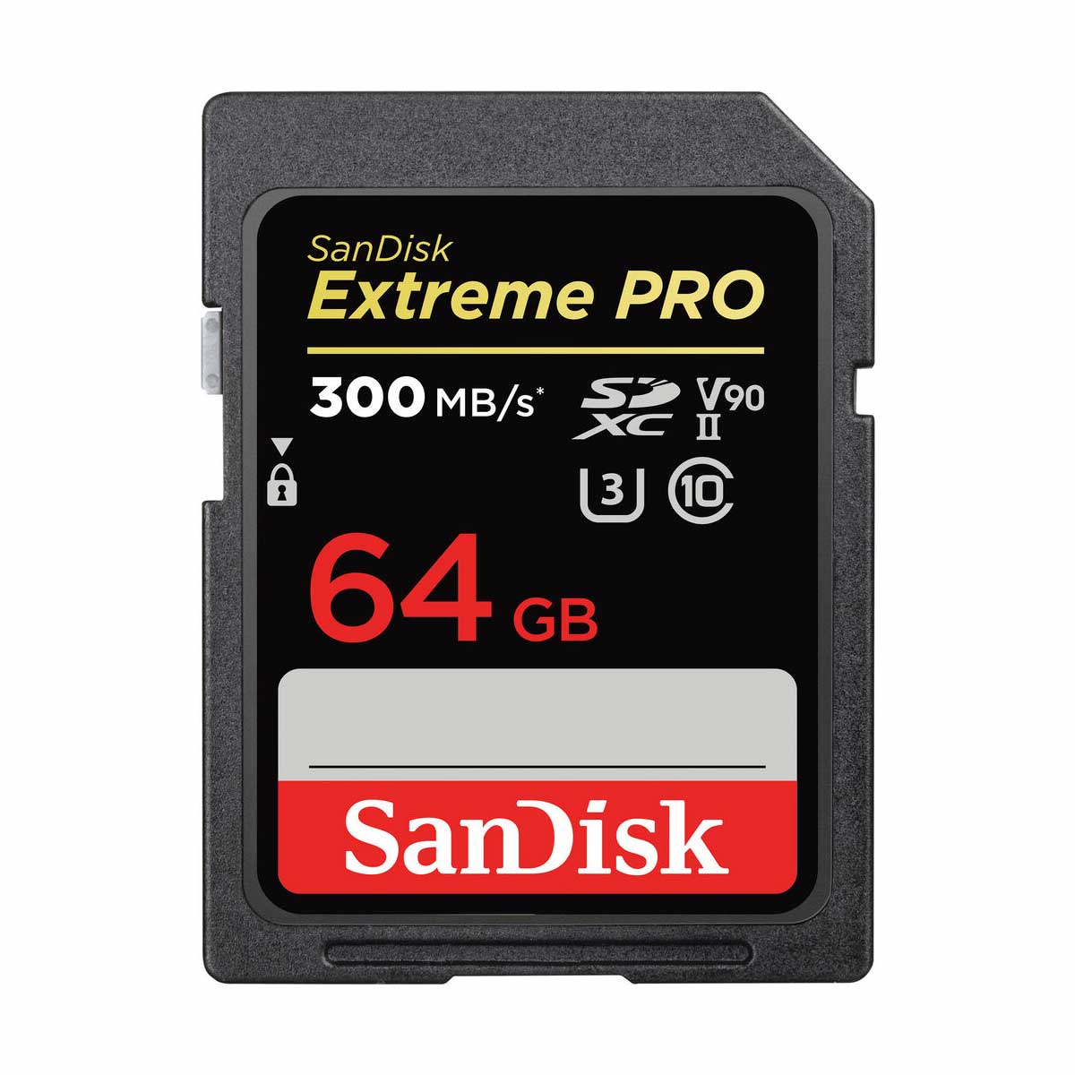 SanDisk 64GB Extreme PRO UHS-II SDXC (V90) Memory Card 300 MB/s