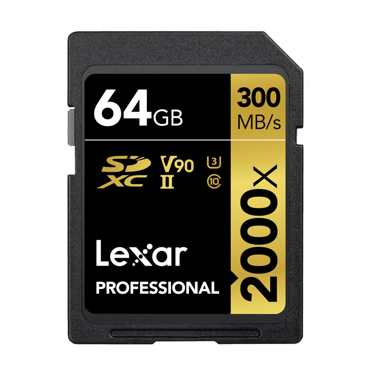Lexar 64GB Professional 2000x UHS-II SDXC (V90) Memory Card