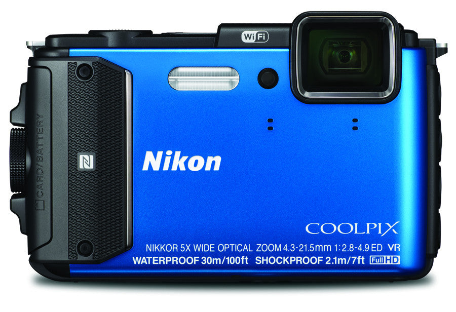 Nikon Coolpix AW130 Digital Camera Blue, discontinued, Nikon - Pictureline 