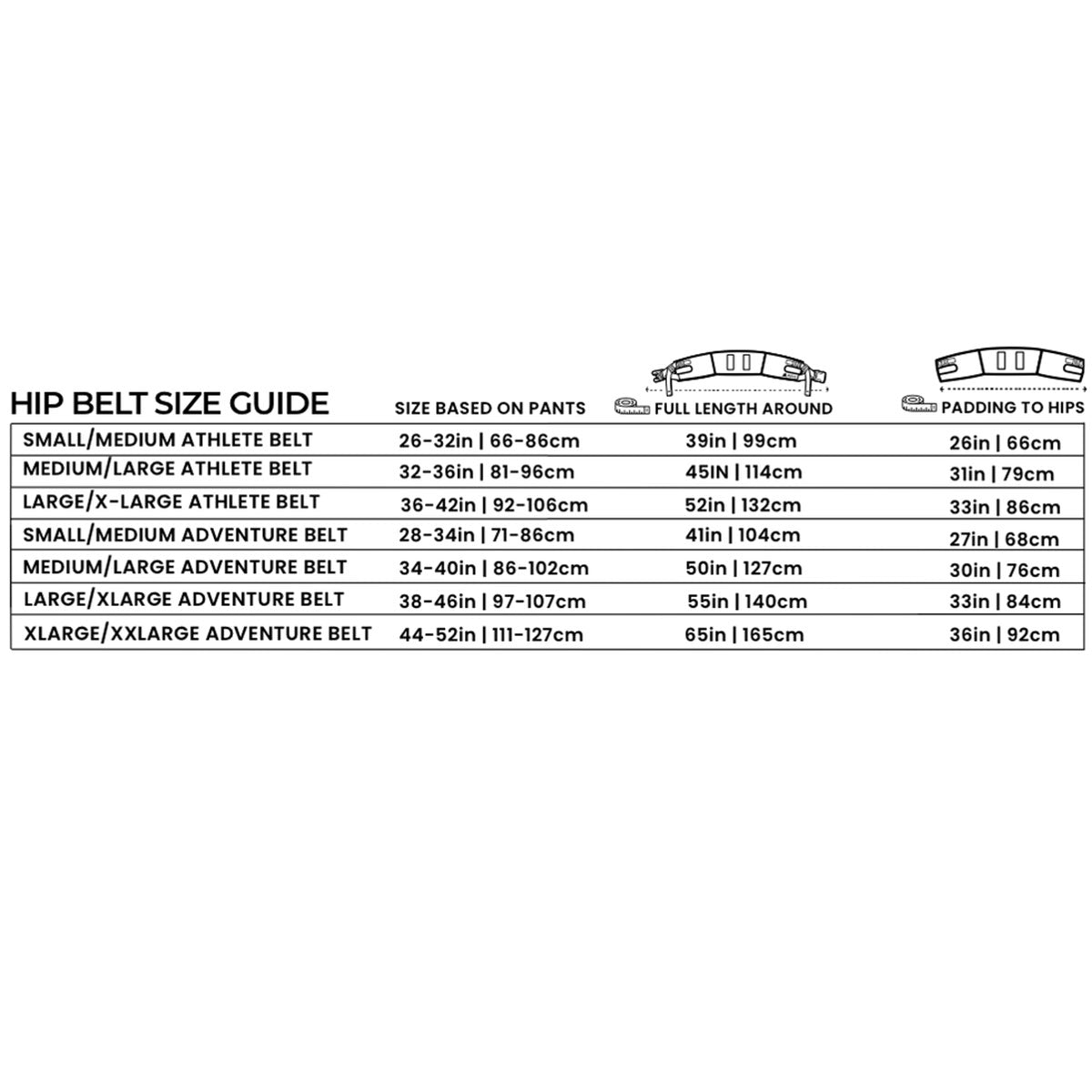Atlas Athlete L/XL Hip Belt (Gray)
