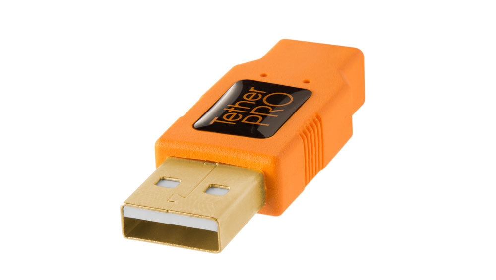 Tether Tools TetherPro USB 2.0 to Mini-B 5-Pin, 15' (4.6m), ORG