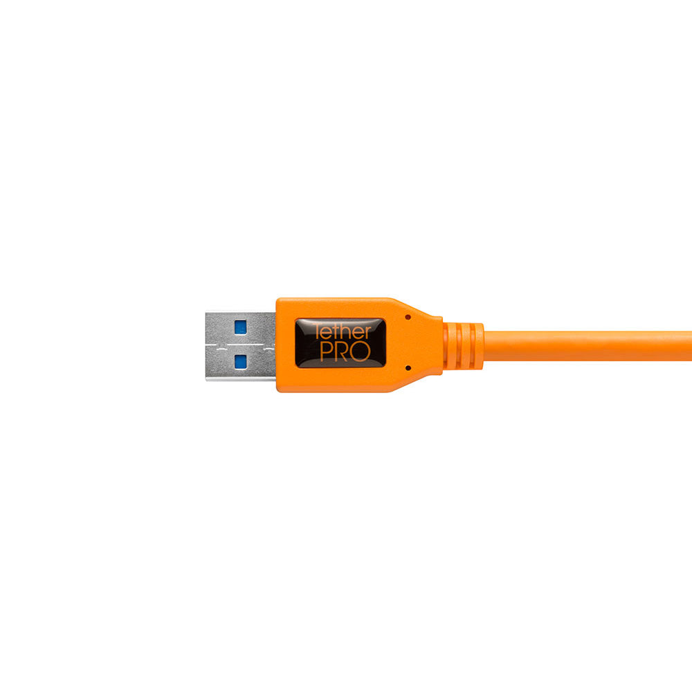 Tether Tools TetherPro USB 3.0 to Male B, 15’ (4.6m), ORG