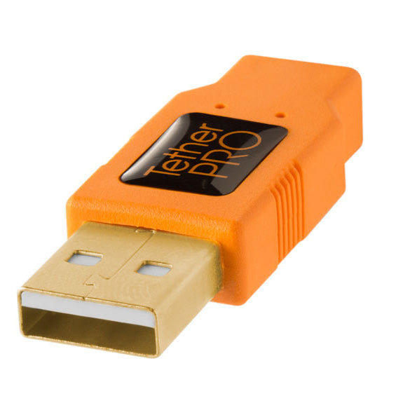 Tether Tools TetherPro USB 2.0 to Mini-B 8-Pin, 15' (4.6m), ORG