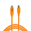 Tether Tools TetherPro USB-C to 2.0 Mini-B 5-Pin, 15’ (4.6m) ORG