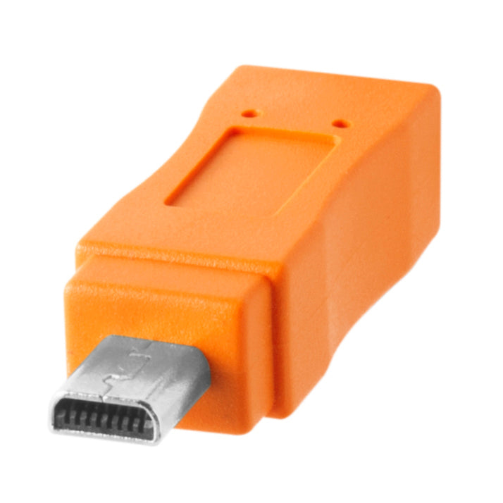 Tether Tools TetherPro USB-C to 2.0 Mini-B 8-Pin, 15’ (4.6m) ORG