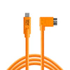 Tether Tools TetherPro USB-C to 3.0 Micro-B Right Angle, 15’ (4.6m) ORG