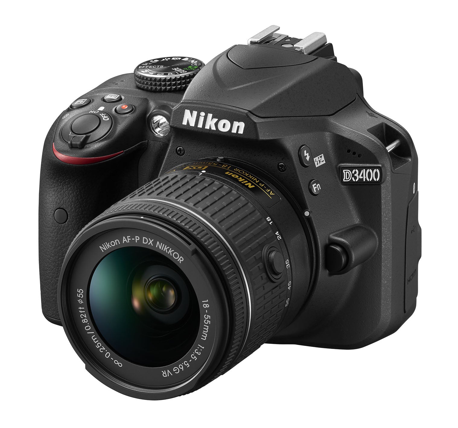 Nikon D3400 DX-format Digital SLR Kit w/ 18-55mm DX G VR Zoom Lens Black, camera dslr cameras, Nikon - Pictureline  - 4