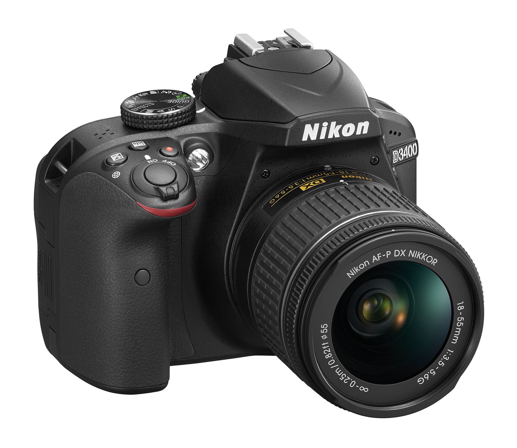 Nikon D3400 DX-format Digital SLR Kit w/ 18-55mm DX G VR Zoom Lens Black, camera dslr cameras, Nikon - Pictureline  - 2
