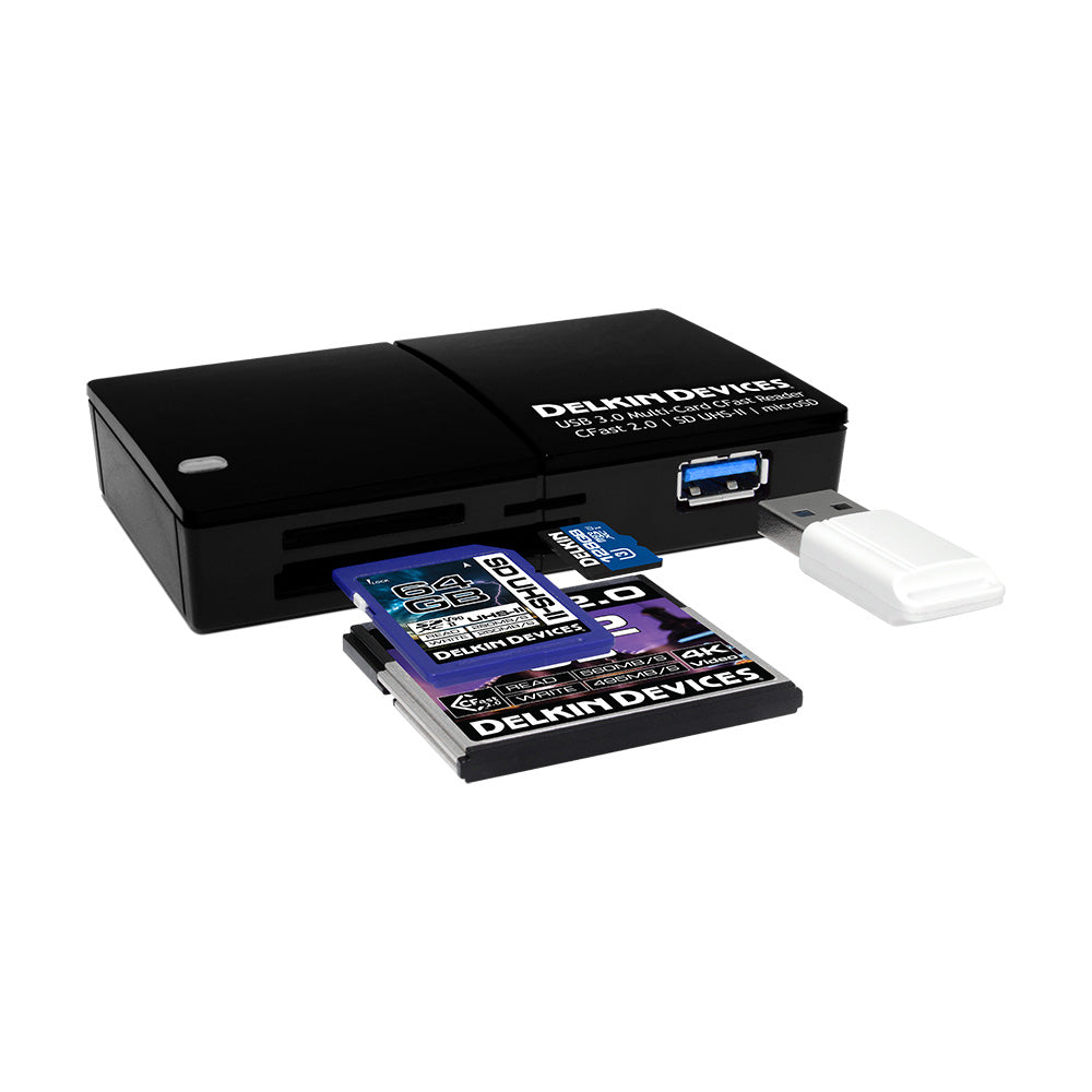 Delkin USB 3.0 CFast 2.0, SD UHS-II & microSD Reader