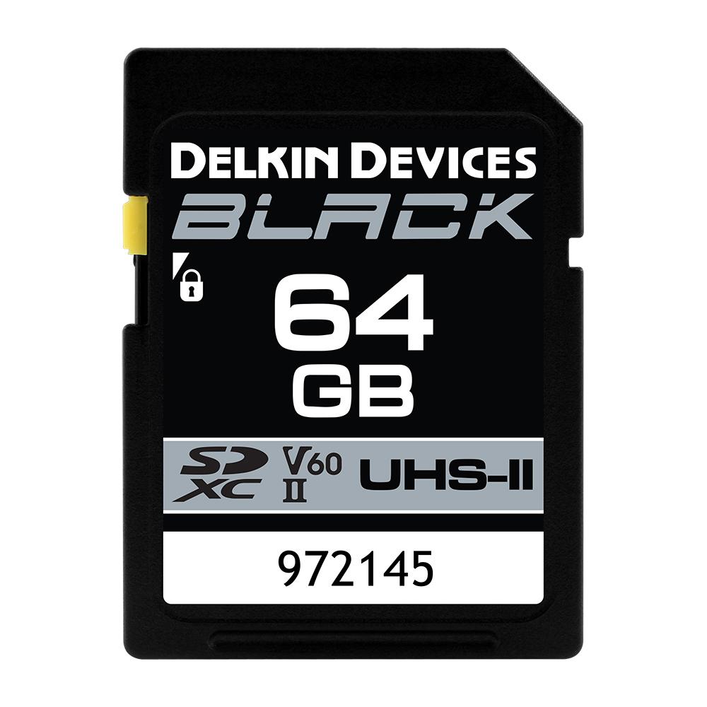 Delkin 64GB UHS-II SDXC (V60) Black Memory Card