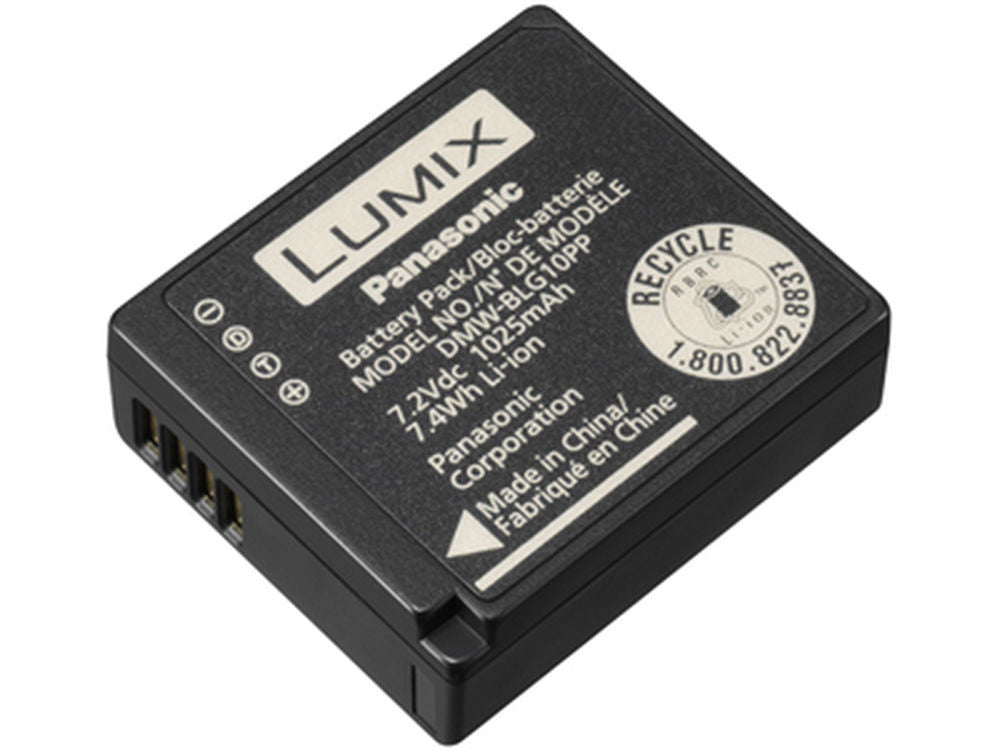 Panasonic Battery DMW-BLG10 Lithium-Ion (GF6, GX7, ZS60, LX100, ZS100), camera batteries & chargers, Panasonic - Pictureline 