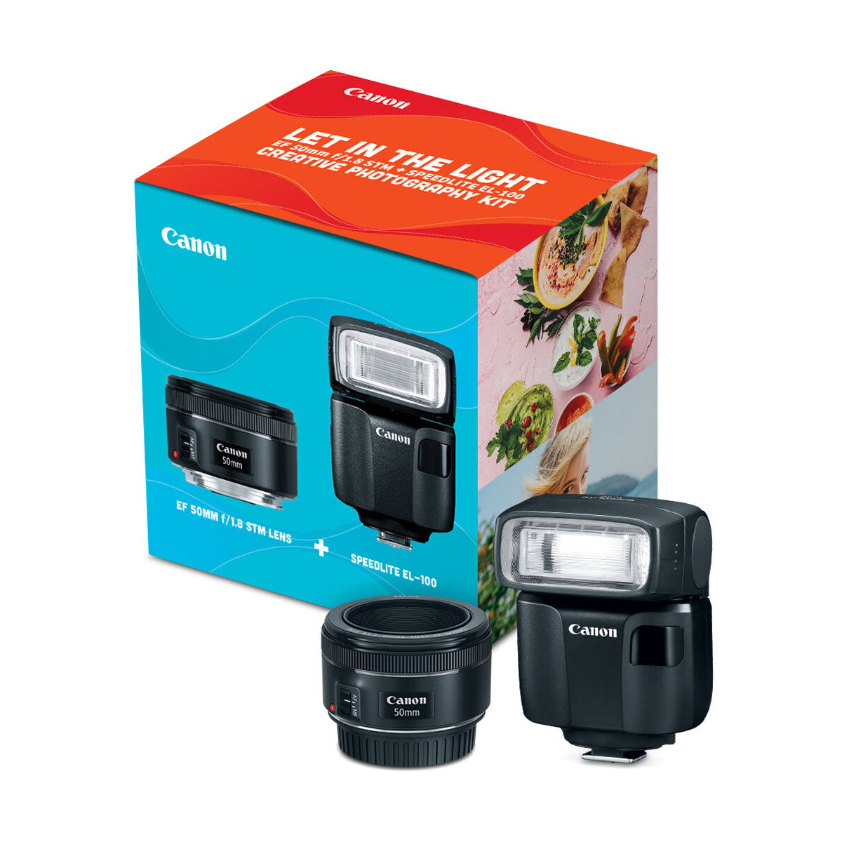 Canon EF 50mm f1.8 STM + Speedlite EL-100 Creative Photography Kit