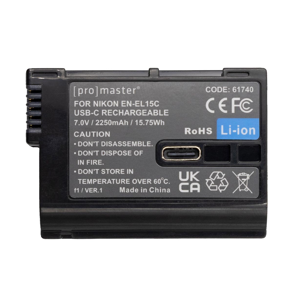 ProMaster EN-EL15c Li-ion Battery with USB-C Charging for Nikon