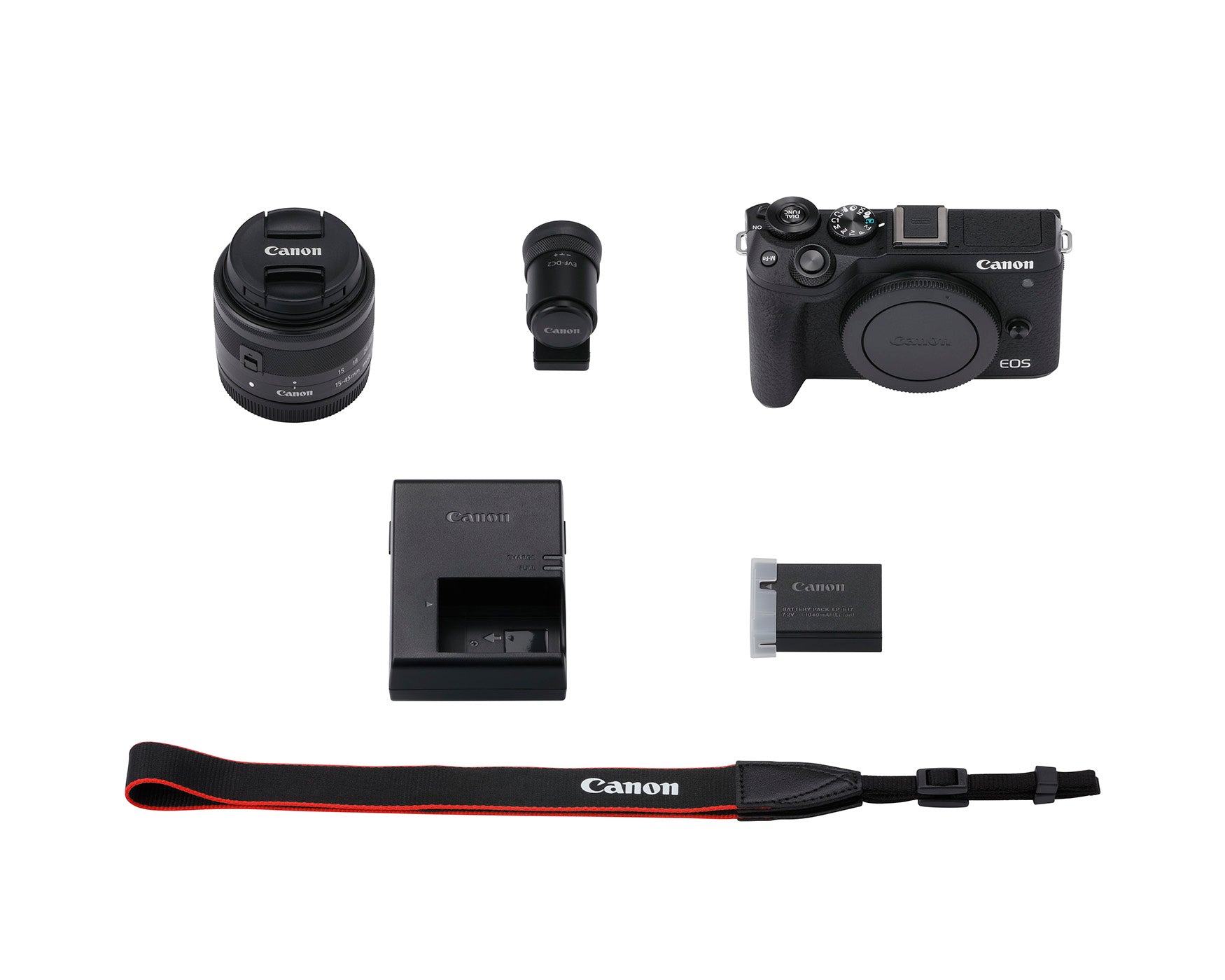 Canon EOS M6 Mark II Mirrorless Camera with EF-M 15-45mm IS STM Lens and EVF (Black)