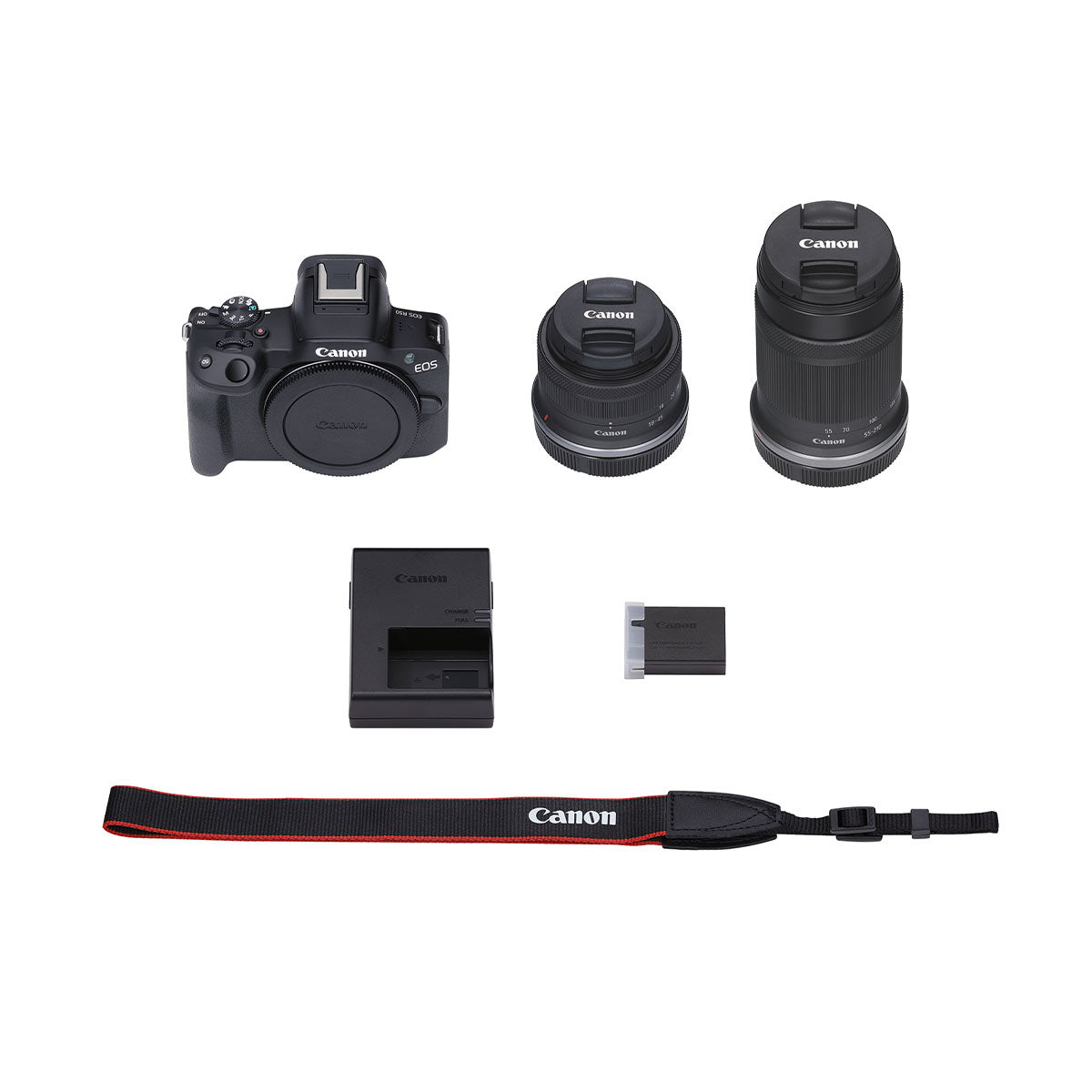 Canon EOS R50 Mirrorless Camera with RF-S 18-45mm and 55-210mm Lens Kit