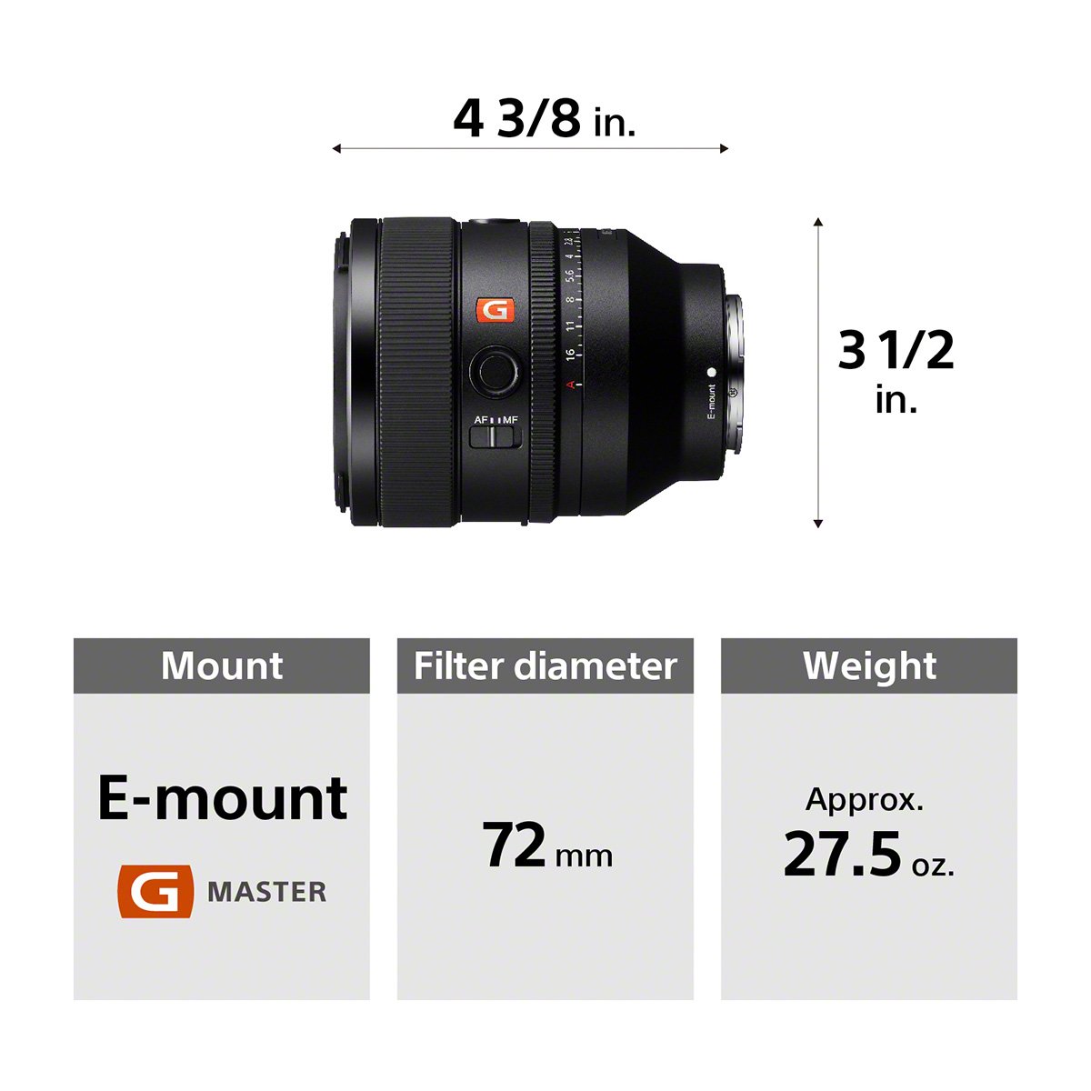 Sony FE 50mm f1.2 GM Lens *OPEN BOX*