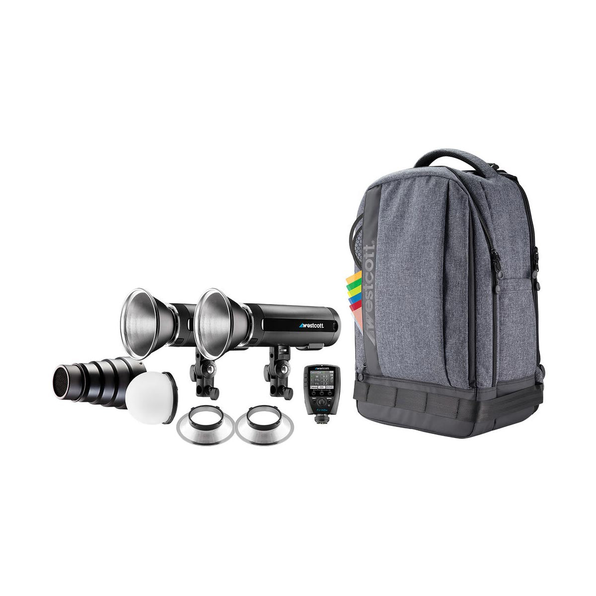 Westcott FJ200 Strobe 2-Light Backpack Kit with FJ-X2m Universal Wireless Trigger and Accessories